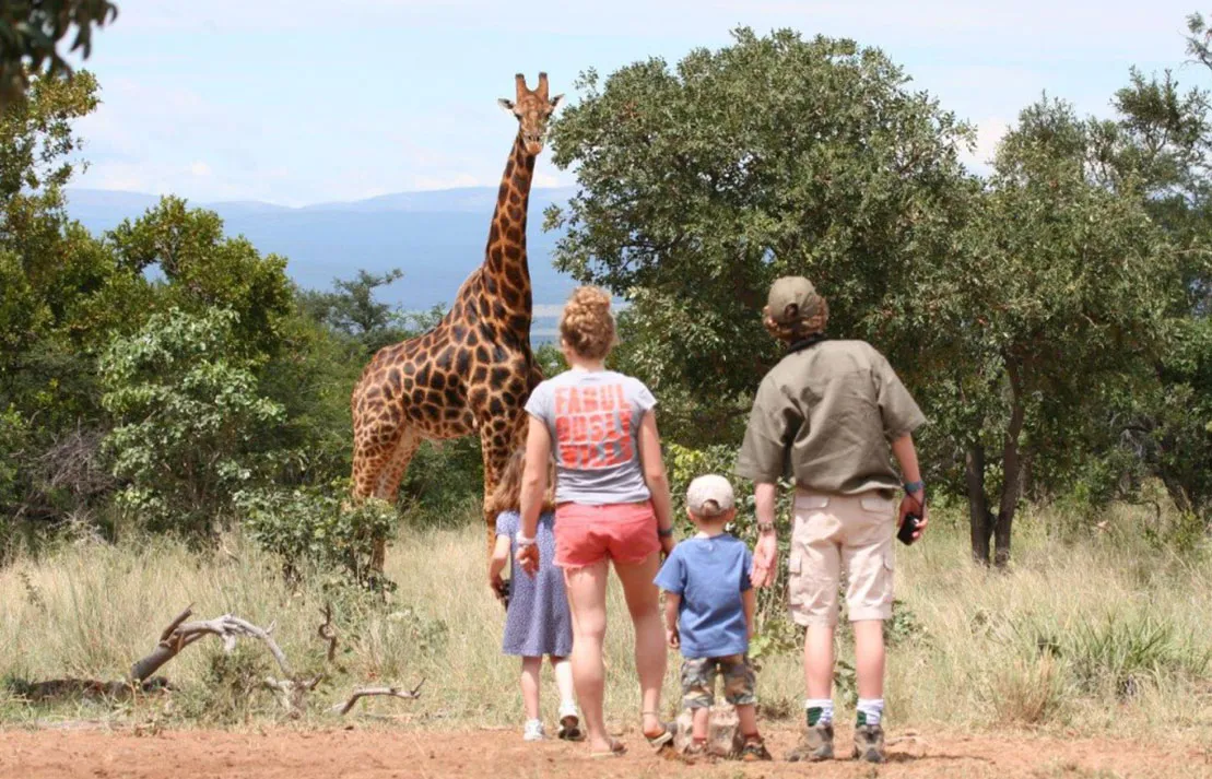 family walking safari in Arusha walking safari