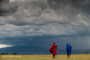 Maasai men in Ngorongoro conservation area