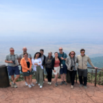 clients enjoying crater view