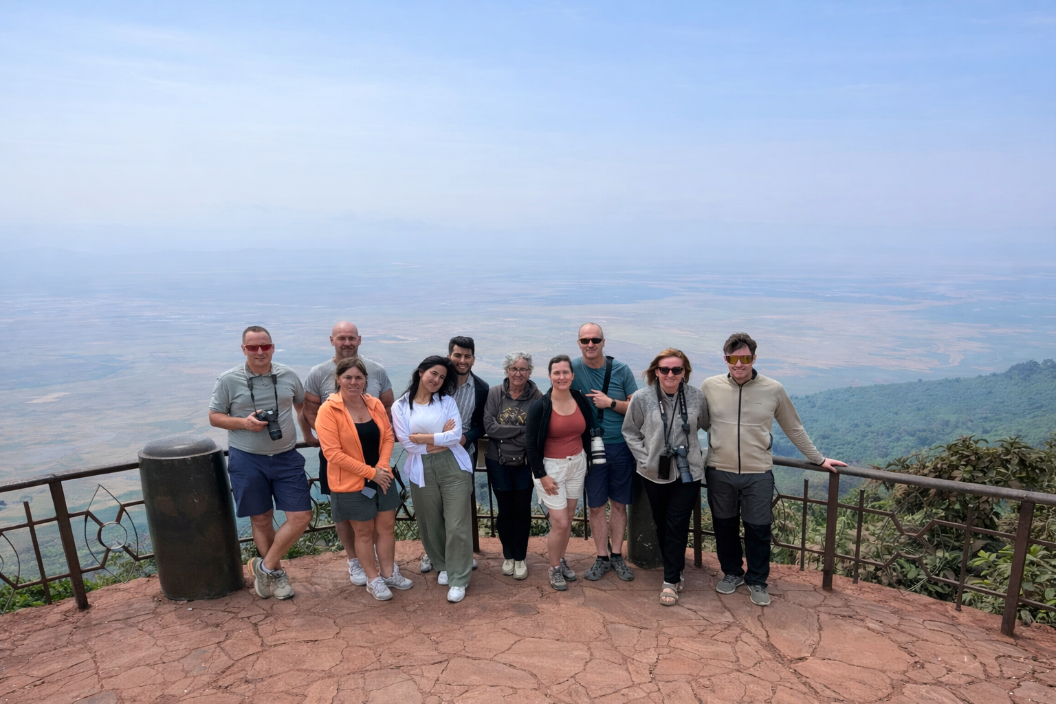 group of client in ngorongoro view point