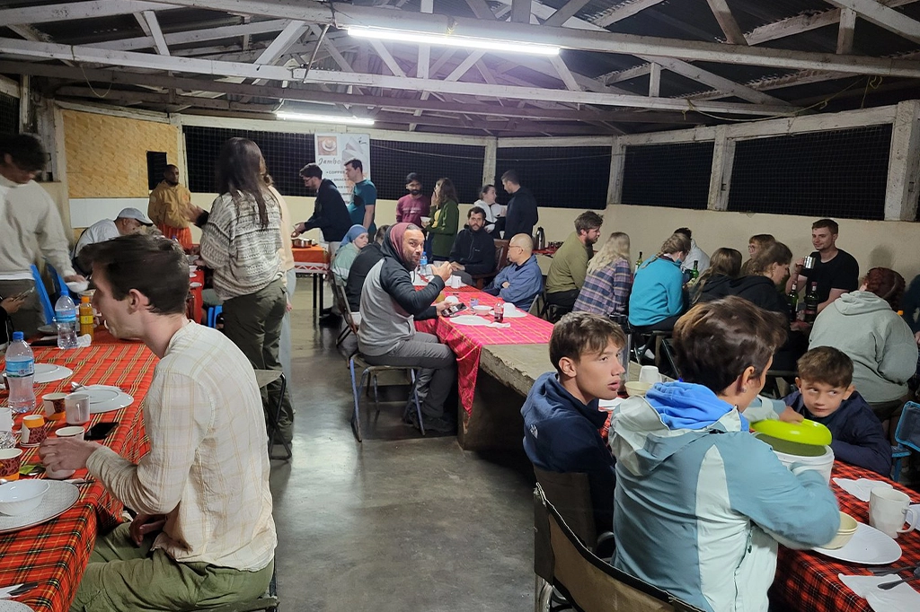 Dining at simba campsite Ngorongoro
